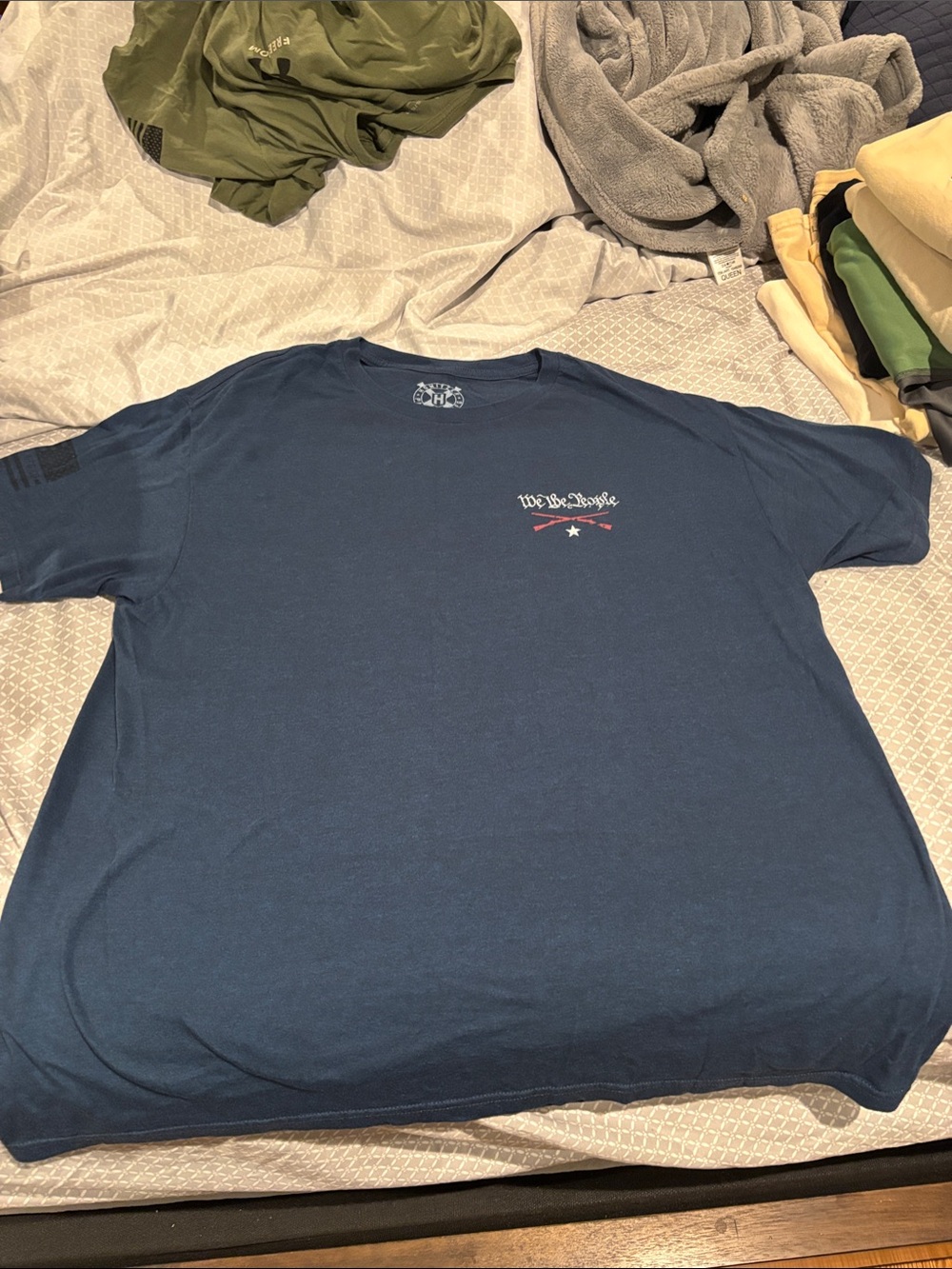 Navy Short Sleeve Crew we the people tshirt
